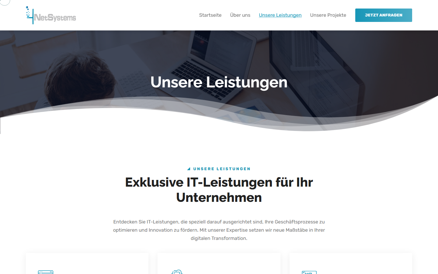 Website, Hosting- und Mail-Migration für 4Net Systems Einblick 3