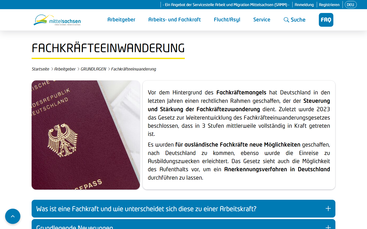 Digitale Servicestelle für Arbeit und Migration in Mittelsachsen Einblick 2